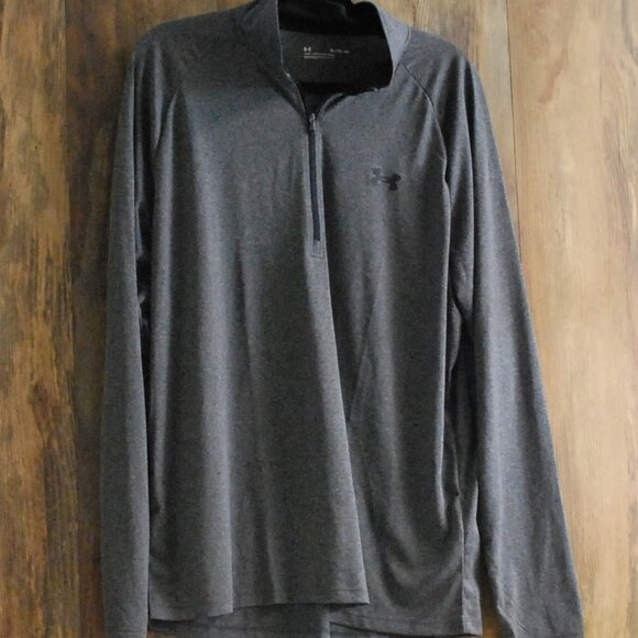 Under Armour 1/4 Zip Pullover Gray/Black Loose Size XL - Picture 1 of 2